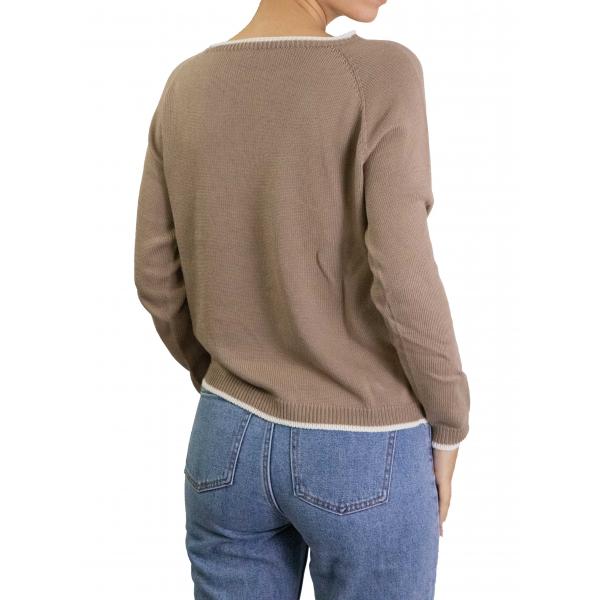 Maglioncino in cotone bicolore 